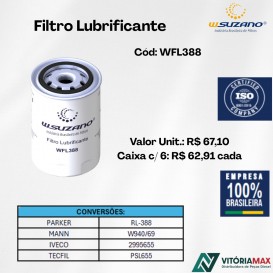 Filtro Lubrificante Iveco C/ Válvula D Alívio E Antirretorno