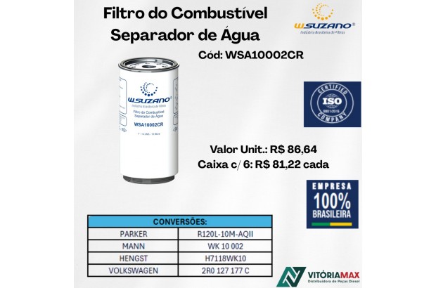 Filtro De Combustível Separador De Água Caminhões Volkswagen